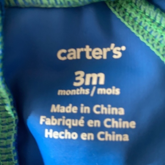 Carter’s Short Sleeve Dinosaur RashGuard Romper - Picture 4 of 4